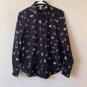 Black Insect Button up
